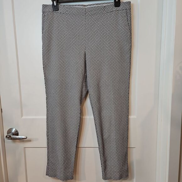 J.Jill Black and White Skinny Back Ankle CutOut sz 14 - Picture 6 of 7